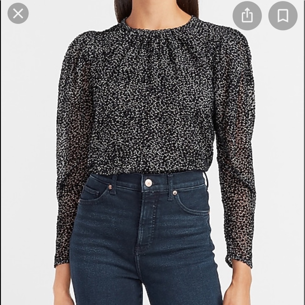 Cute velvet shirt from Express